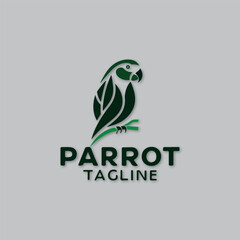 parrot modern logo vector design