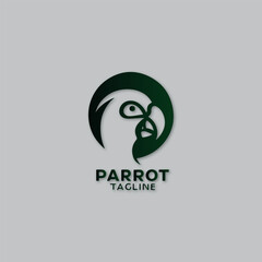 parrot modern logo vector design