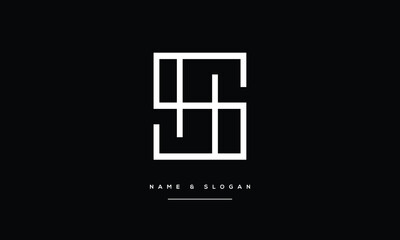 SH, HS, S, H, Abstract Letters Logo Monogram