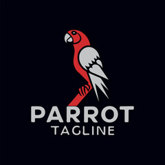 parrot modern logo vector design