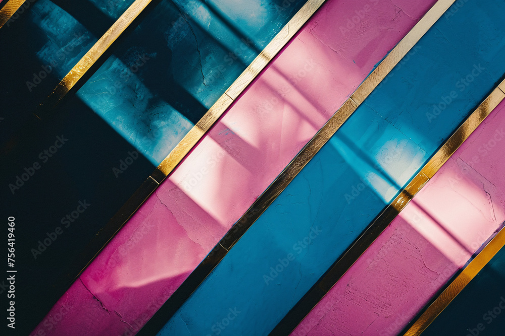 Poster diagonal colorful lines on a dark background