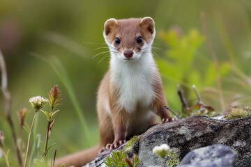 Close-up portrait of a weasel