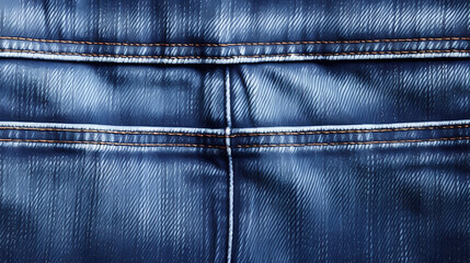 Naklejka premium Detailed close-up of denim showing the seams and personality of the fabric
