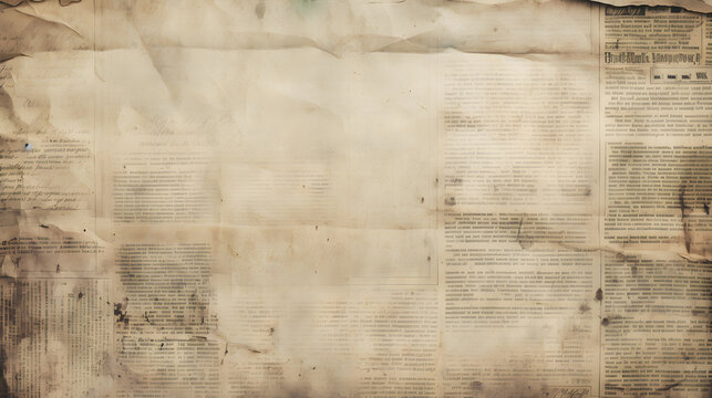 Desktop background of A well-preserved vintage newspaper