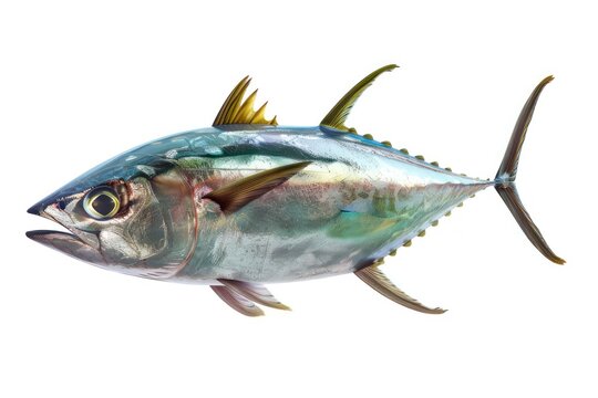 albacore fish on a white background