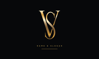 Alphabet Letters SV, VS, Initials Logo Monogram