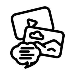 content marketing seo line icon vector. content marketing seo sign. isolated contour symbol black illustration