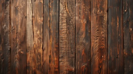 Warm Toned Wooden Planks Arranged Vertically Showcasing Textured Surface - obrazy, fototapety, plakaty
