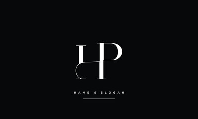 Fototapeta premium HP, PH, H, P, Abstract Letters Logo Monogram
