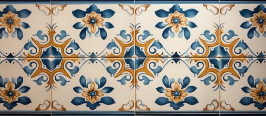 Antique ceramic tile pattern for walls and floors.