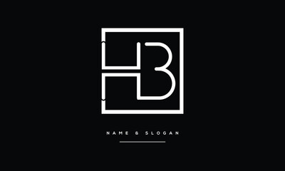 HB, BH, H, B, Abstract Letters Logo monogram
