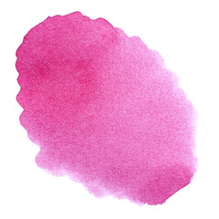 Pink watercolor stroke on a white background. Background for text, inscriptions, posters, flyer element, background for postcards, wedding or birthday invitations. For a girl.