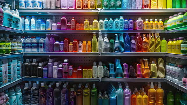 Shelf Symphony: A Medley of Textures in the Household Products Aisle