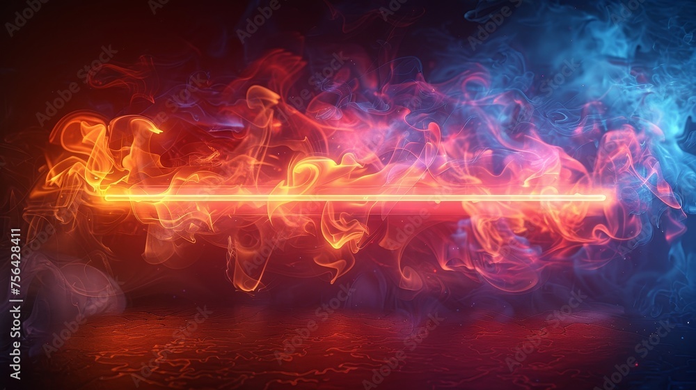 Aufkleber this modern illustration shows a heated air flow effect on a transparent background. in addition, it