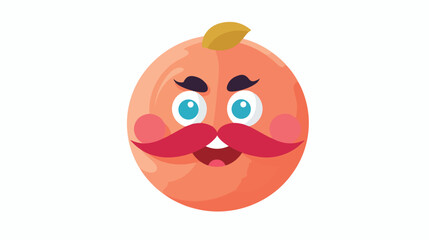 A playful peach with a clown nose ready to entertainment