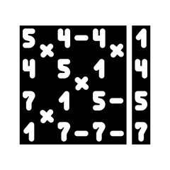 radix sort algorithm glyph icon vector. radix sort algorithm sign. isolated symbol illustration