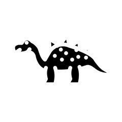 stegosaurus dinosaur animal glyph icon vector. stegosaurus dinosaur animal sign. isolated symbol illustration