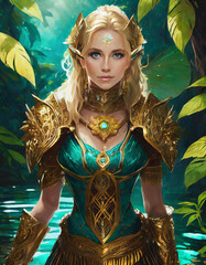 열대 우림 신화 속 여신