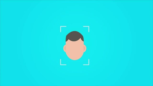 facial recognition technology scanning face of people