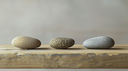 zen stones on wooden background