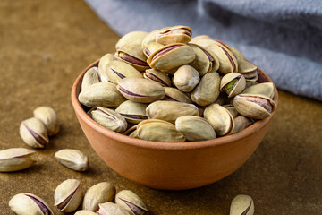 Roasted and salted or raw organic pistachios