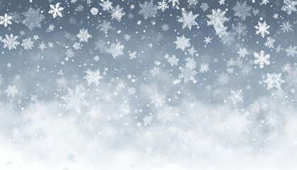 Fototapeta premium Snow Flakes Falling From the Sky