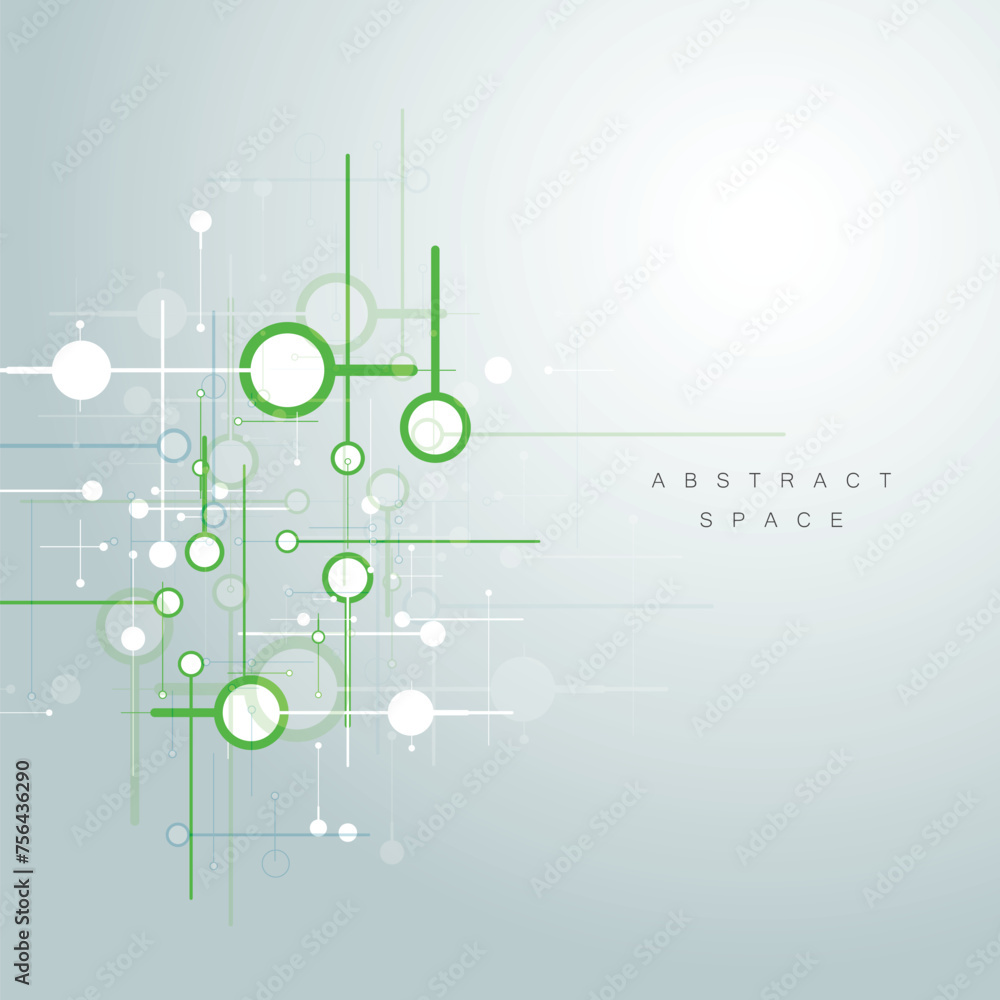 Aufkleber Vector connecting dots and lines. Science connect element. Modern science and technology background. Medical design