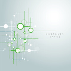 Vector connecting dots and lines. Science connect element. Modern science and technology background. Medical design