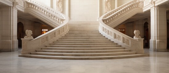 Marble staircase in a building