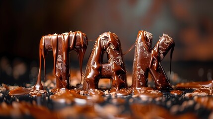 Czekolada mówi TAK. Słowo określające słodki styl życia z czekoladą. Przesłanie Tak czekoladzie! Napis Delicious Snacks. Zawsze mów 