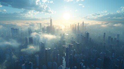 City Among the Clouds. Generative AI