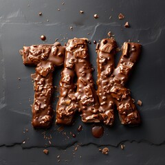 Tak dla czekolady! Czekolada i słowo TAK. Napis brzmi TAK. Znak wykonany z czekolady i napis TAK - oczekuje, że go odwzajemnisz. Powiedz 