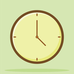 Clock icon. Subtable to place on furniture, interior, etc.	