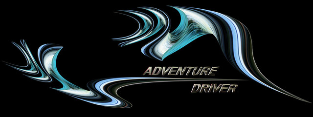 Decal design adventure driver graphic illustration vector black background