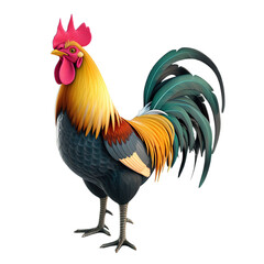 Fototapeta premium rooster isolated on white background