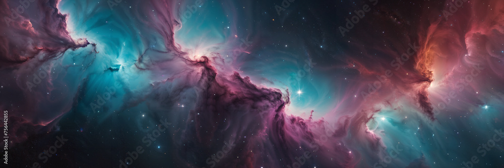 Wall mural star explosion in a galaxy of an unknown universe
