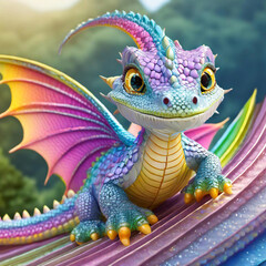 무지개 아기 드래곤