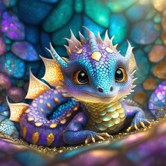 아름다운 아기 드래곤