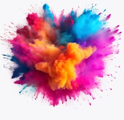 Colorful holi paint powder for celebrating the festival of colors, holi background