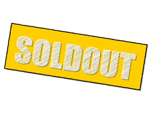 Hand-drawn style SOLDOUT icon illustration