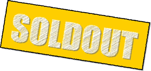 Hand-drawn style SOLDOUT icon illustration