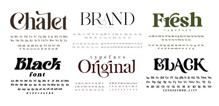 Big bundle  of modern fonts. Upper and lower case, set of ligatures. Ideal font for headlines and logos
