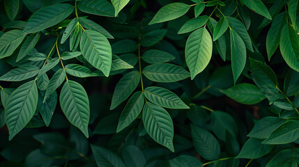 Green leaves tropical background. 
