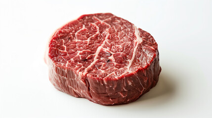 Fototapeta premium Close up of marble texture of wagyu, Wagyu Beef, Raw beef slice for barbecue or Japanese style yakiniku food barbecue and grilled over charcoal on stove, Close up japanese A5 wagyu premium beef. 
