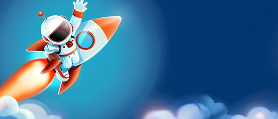 Rocket Kid, Celebrating the First Human Spaceflight! - obrazy, fototapety, plakaty