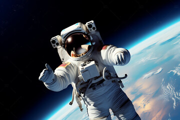Celebrating Human Endeavor, 3D Illustration of an ISS Astronaut on Cosmonautics Day