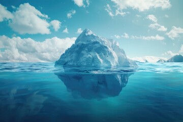 Hidden Danger: The Melting Iceberg. A Conceptual Image on Global Warming and Its Impact on the Arctic