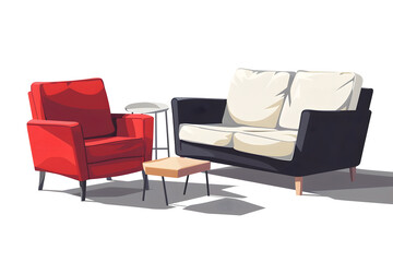 Moderne Möbel: Illustration einer stilvollen Einrichtung