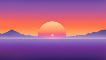 gradient backdrop changes following a warm sunrise