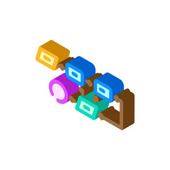 apriori algorithm isometric icon vector. apriori algorithm sign. isolated symbol illustration